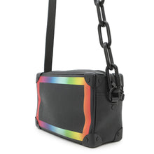 Load image into Gallery viewer, LOUIS VUITTON Mini Soft Trunk Noir/Righe RainbowM30351 Taiga Leather Size Mini
