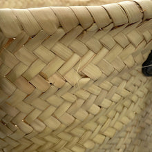 Load image into Gallery viewer, BALENCIAGA Luca goal basket Beige/Black771067 Leather Raffia Size Medium
