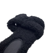 Load image into Gallery viewer, HERMES Oran Sandals Black Mouton Leather Size 36
