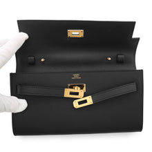 Load image into Gallery viewer, HERMES Kelly wallet long to go Black Epsom
