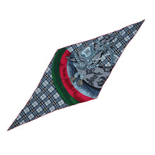 Load image into Gallery viewer, HERMES Losange Cheval Punk Size GM Ciel/Vert/Fuchsia Cashmere70% Silk30%
