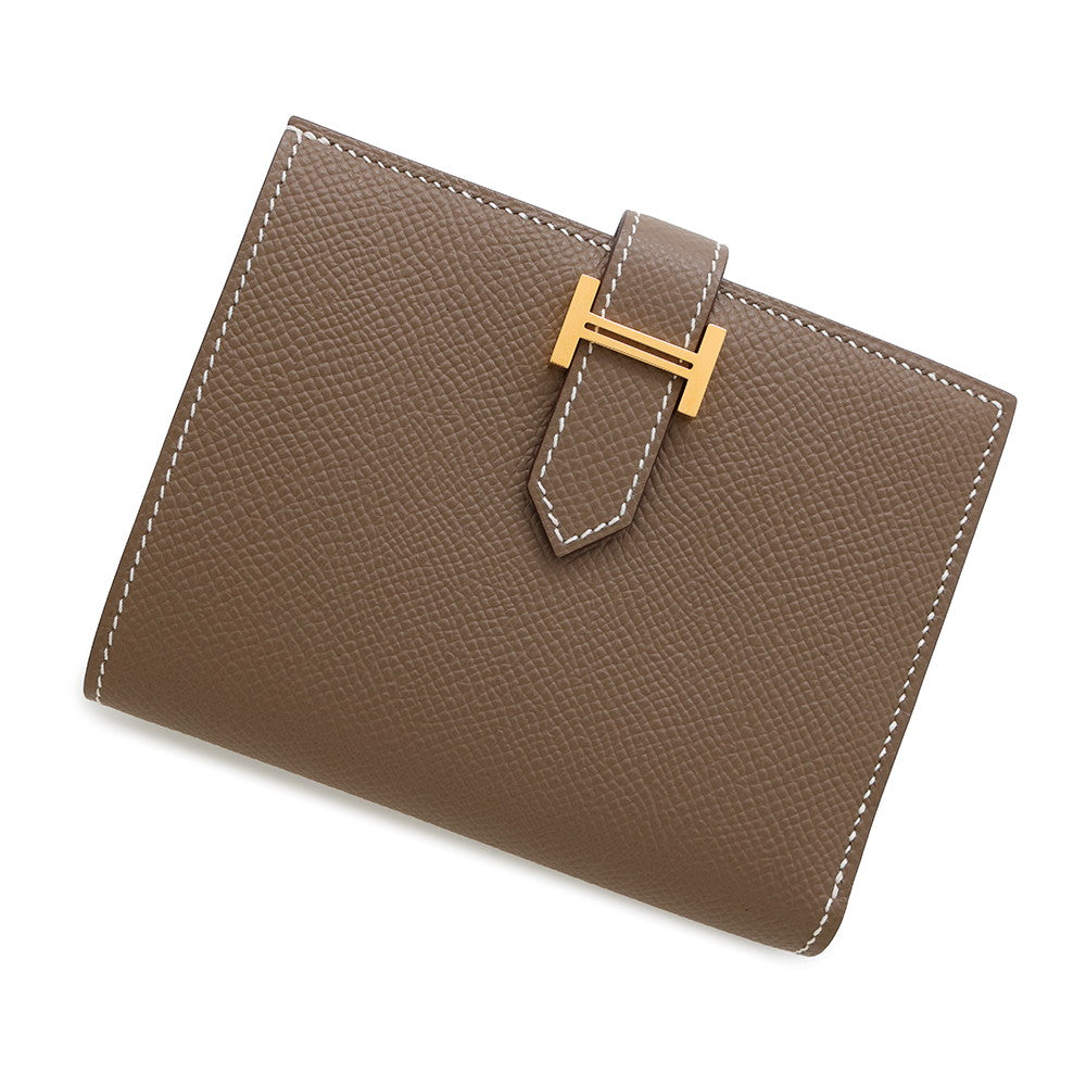 HERMES BEAN Compact Etoupe Epsom
