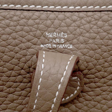 Load image into Gallery viewer, HERMES Evelyne Long Etoupe/Blue Nuit Taurillon Clemence Size TPM

