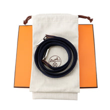 Load image into Gallery viewer, HERMES Evelyne Long Etoupe/Blue Nuit Taurillon Clemence Size TPM
