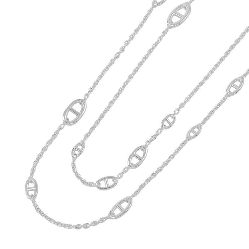 HERMES Chaine d'Ancre Farandole Long Necklace Size 63