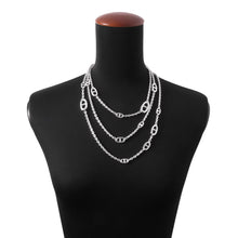 将图像加载到图库查看器中，HERMES Chaine d&#39;Ancre Farandole Long Necklace Size 63&quot; SV925
