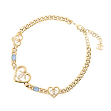 Load image into Gallery viewer, CHANEL CC Logo Heart Necklace/ChokerABA081 Metal Stone
