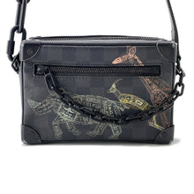 将图像加载到图库查看器中，LOUIS VUITTON Soft Trunk Shoulder Bag NoirN45278 Damier Graphite Stamp Size Mini
