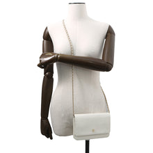 Load image into Gallery viewer, CHANEL Camellia Chain Wallet Camellia Parts Chain WhiteA47421 Caviar Leather
