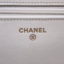 Load image into Gallery viewer, CHANEL Camellia Chain Wallet Camellia Parts Chain WhiteA47421 Caviar Leather
