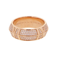 将图像加载到图库查看器中，TIFFANY&amp;Co. Atlas X Closed Wide Ring Size Approximately No. 14 18K Pink Gold
