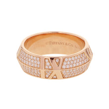 将图像加载到图库查看器中，TIFFANY&amp;Co. Atlas X Closed Wide Ring Size Approximately No. 14 18K Pink Gold
