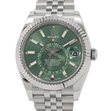 将图像加载到图库查看器中，ROLEX Sky-Dweller W42mm Stainless Steel K18WG Mint Green Dial336934
