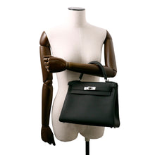 Load image into Gallery viewer, HERMES Kelly Retourne Black Togo Leather Size 28
