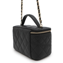 Load image into Gallery viewer, CHANEL Matelasse Vanity Chain Shoulder Bag BlackAP4404 Caviar Leather
