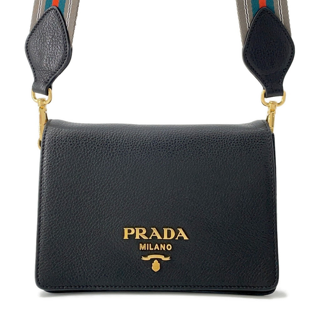 PRADA 2way Shoulder Bag Black1BD102 Leather