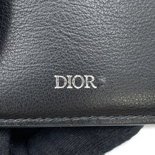 Load image into Gallery viewer, Dior Embroidered Logo Bifold Wallet Black Leather
