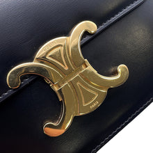 Load image into Gallery viewer, CELINE Classic Triomphe Shoulder Bag Black188423 Shiny Calf Leather
