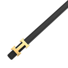 Load image into Gallery viewer, HERMES Constance Mini Reversible Belt Size 70 Black/Etoupe Swift Leather Epsom
