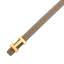 Load image into Gallery viewer, HERMES Constance Mini Reversible Belt Size 70 Black/Etoupe Swift Leather Epsom
