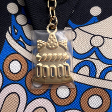 Load image into Gallery viewer, HERMES Twilly Patisserie Francaise La Patisserie Francaise charm Black/Blanc/Blue Silk100%
