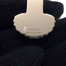 将图像加载到图库查看器中，HERMES TwillyRing Epaulette Blue/Pink Metal
