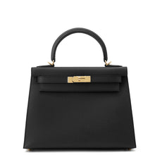 Load image into Gallery viewer, HERMES Kelly Sellier Black Epsom Size 28
