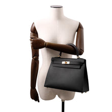 Load image into Gallery viewer, HERMES Kelly Sellier Black Epsom Size 28
