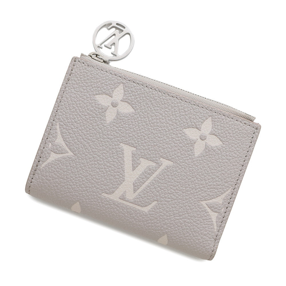 LOUIS VUITTON Portefeuille Lisa Bloom Gray / WhiteQuartzM13797 Bicolor Monogram Empreinte Leather