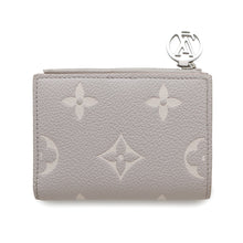 将图像加载到图库查看器中，LOUIS VUITTON Portefeuille Lisa Bloom Gray / WhiteQuartzM13797 Bicolor Monogram Empreinte Leather
