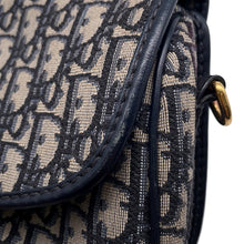 将图像加载到图库查看器中，Dior Oblique Bobby Shoulder Bag NavyM9319UTZQ Canvas Leather
