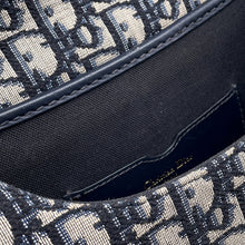将图像加载到图库查看器中，Dior Oblique Bobby Shoulder Bag NavyM9319UTZQ Canvas Leather
