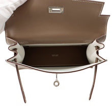 Load image into Gallery viewer, HERMES Kelly Dance 2 Verso Etoupe/Gris Pale Evercolor

