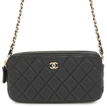 Load image into Gallery viewer, CHANEL Matelasse Chain Wallet BlackA82527 Caviar Leather
