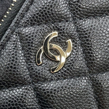 Load image into Gallery viewer, CHANEL Matelasse Chain Wallet BlackA82527 Caviar Leather
