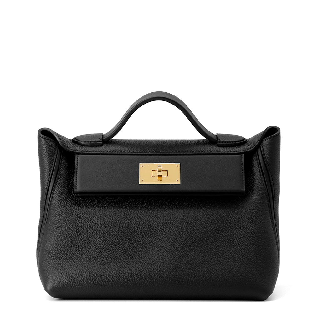 HERMES Sac Van Quatre Black Togo Leather Swift Leather Size 29