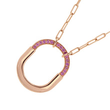 将图像加载到图库查看器中，TIFFANY&amp;Co. Padlock Pendant Size Medium73965950 18K Pink Gold
