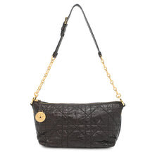 Load image into Gallery viewer, Dior Diorstar Hobo Bag Macrocannage Crinkled BlackS3202UNIO Calf Leather
