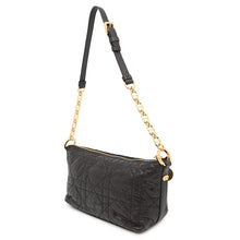 Load image into Gallery viewer, Dior Diorstar Hobo Bag Macrocannage Crinkled BlackS3202UNIO Calf Leather
