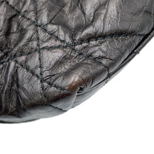 Load image into Gallery viewer, Dior Diorstar Hobo Bag Macrocannage Crinkled BlackS3202UNIO Calf Leather
