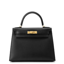 Load image into Gallery viewer, HERMES Kelly Sellier Black Epsom Size 28
