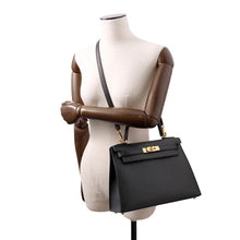Load image into Gallery viewer, HERMES Kelly Sellier Black Epsom Size 28
