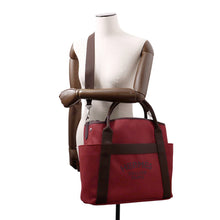 Load image into Gallery viewer, HERMES Sucked Pansage Groom Rouge H/Chocolat Canvas toile chevron
