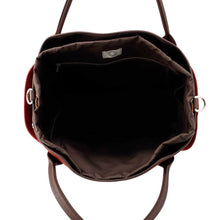 Load image into Gallery viewer, HERMES Sucked Pansage Groom Rouge H/Chocolat Canvas toile chevron
