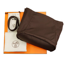 Load image into Gallery viewer, HERMES Sucked Pansage Groom Rouge H/Chocolat Canvas toile chevron
