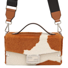 将图像加载到图库查看器中，FENDI Soft Trunk Baguette White/Brown7VA565 Sheepskin
