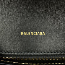Load image into Gallery viewer, BALENCIAGA Downtown ChainShoulder Bag Black689121 Croco embossed leather Size XS
