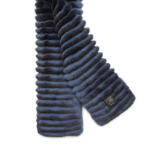 将图像加载到图库查看器中，CHANEL Orirag Scarf Navy/Brown Orirag 70% Cashmere30%
