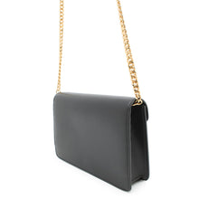 将图像加载到图库查看器中，CELINE Chain Wallet Triomphe Margo Black10L033 Shiny Calf Leather
