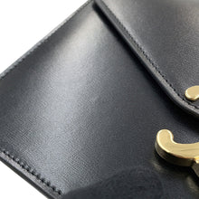 将图像加载到图库查看器中，CELINE Chain Wallet Triomphe Margo Black10L033 Shiny Calf Leather
